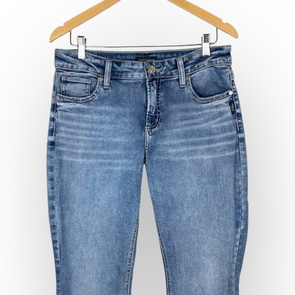 Silver Jeans Co. Women's Elyse Mid Rise Comfort Fit Straight Leg Jeans 30 x 31 - Picture 3 of 11